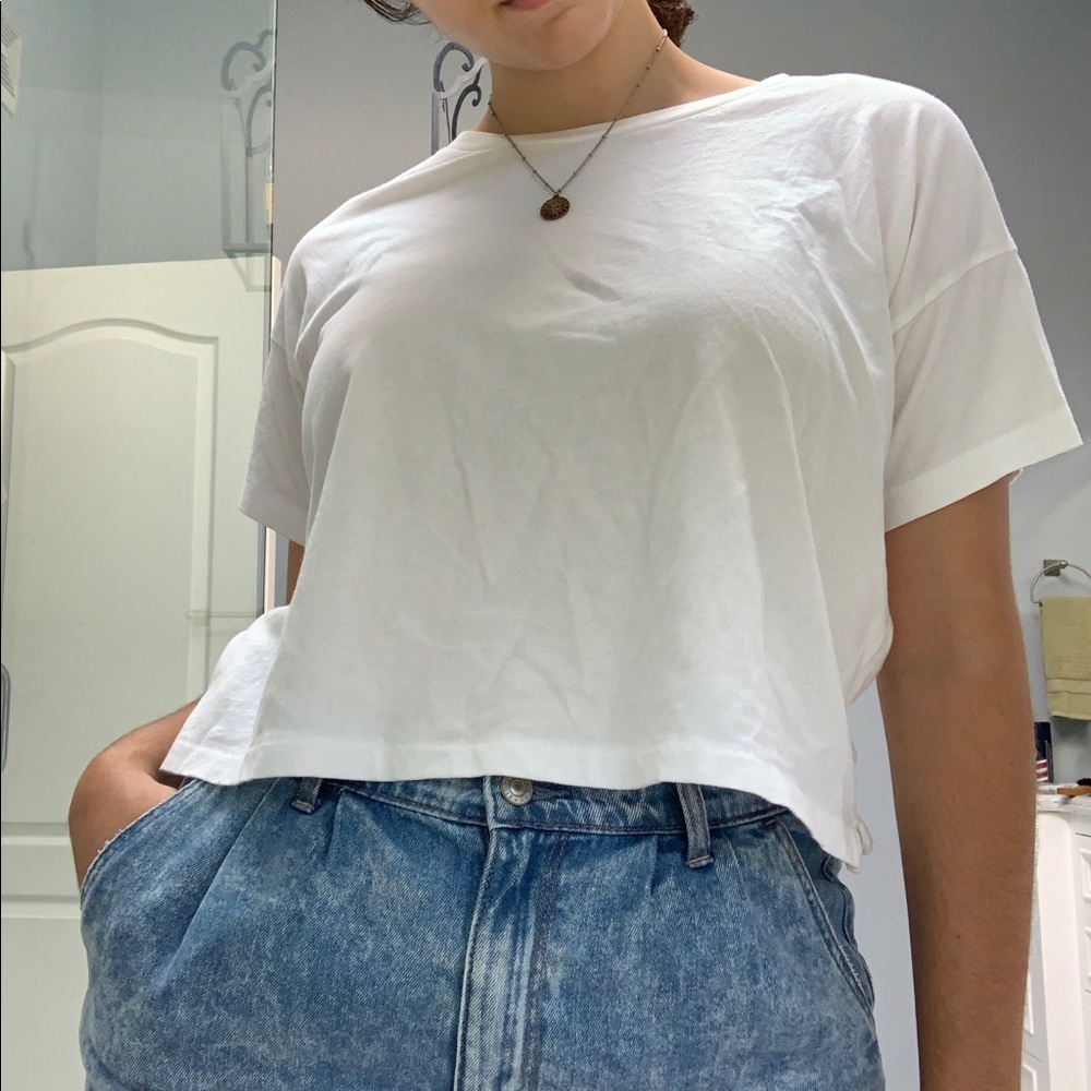 Madewell White Boxy Short Sleeve Tee